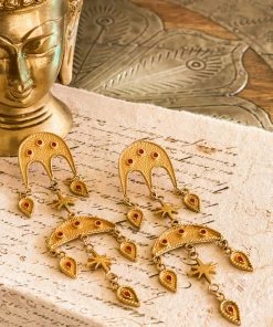 La Sierra Terracotta Jebel Double Earrings