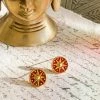La Sierra Terracotta Sahara Starburst Earrings Accessories