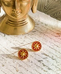 La Sierra Terracotta Sahara Starburst Earrings Accessories