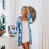 Shahida Parides Swim Blue/White Robe Duster With Fringe 1 Shahida Parides Swim Blue/White Robe Duster With Fringe
