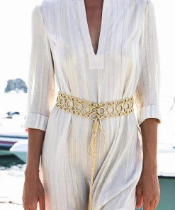 Alexa Stone Pink Jaqui Leather Belt