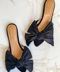 Jessica Caballero Shoes Black Bow Flats