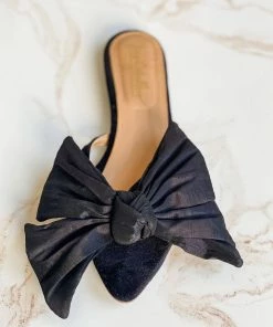 Jessica Caballero Shoes Black Bow Flats