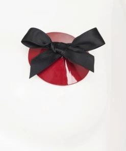 Fraulein Kink Black & Red Bow Pasties Lingerie