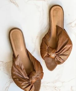 Jessica Caballero Bronze Julieta Bow Flats Nudes
