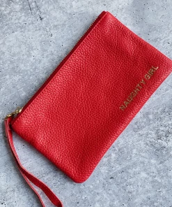 Etsy Accessories Red Leather Clutch