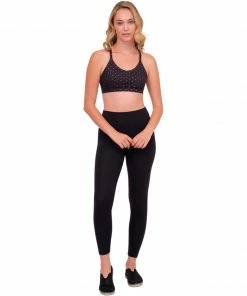 Glyder Metallic Polka Dot Strappy Sports Bra Activewear