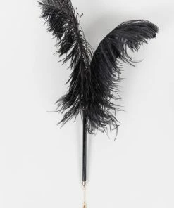 Fraulein Kink Black Ostrich Feather Teaser Lingerie