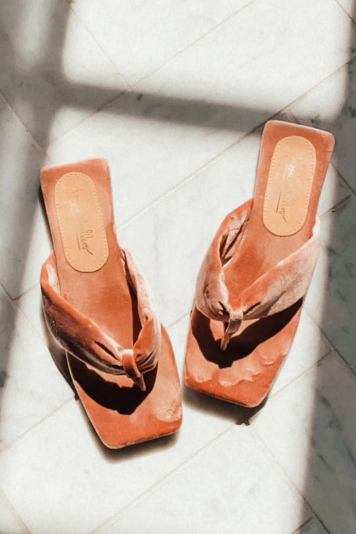 Jessica Caballero Pink Velvet Flip Flops 3 Jessica Caballero Pink Velvet Flip Flops