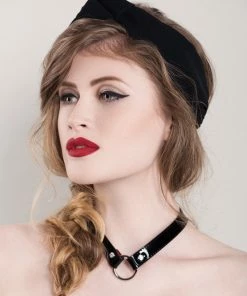 Fraulein Kink Black Satin Turban Headband