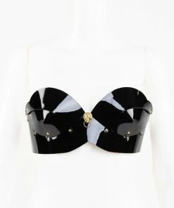 Fraulein Kink Black Italian Patent Leather Bra
