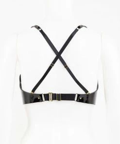 Fraulein Kink Black Italian Patent Leather Bra