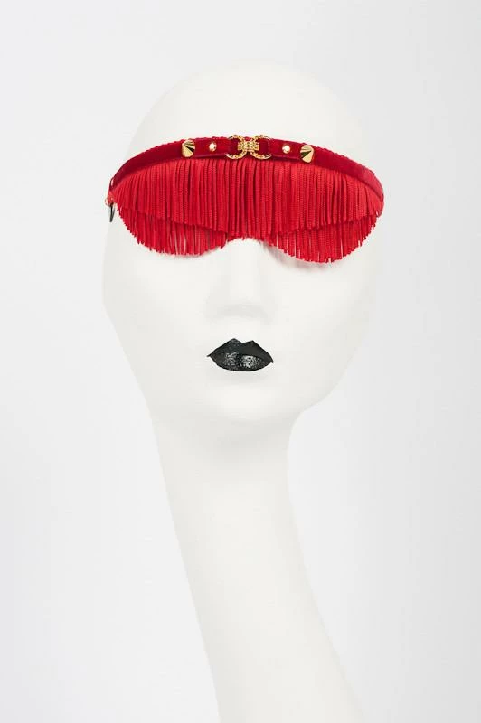 Fraulein Kink Rouge Fringe Blindfold Lingerie 4 Fraulein Kink Rouge Fringe Blindfold Lingerie