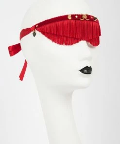 Fraulein Kink Rouge Fringe Blindfold Lingerie