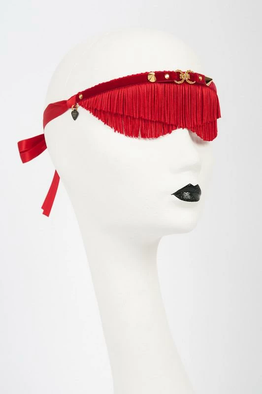 Fraulein Kink Rouge Fringe Blindfold Lingerie 3 Fraulein Kink Rouge Fringe Blindfold Lingerie