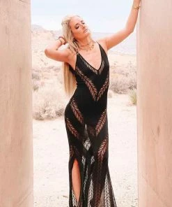 Moeva Black Knit Maxi Dress Dresses 17 Moeva Black Knit Maxi Dress Dresses