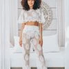 Waimari White Lace Leaf Crop Top 2 Waimari White Lace Leaf Crop Top