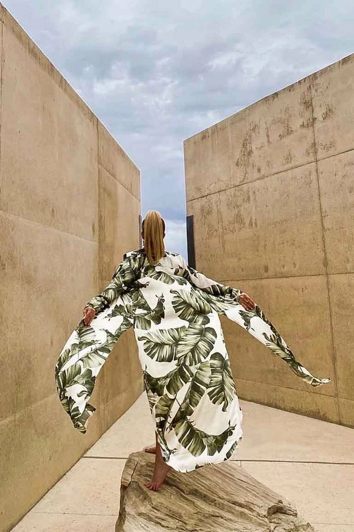 Aguaclara Palm Leaf Tunic Coverup Tops 8 Aguaclara Palm Leaf Tunic Coverup Tops