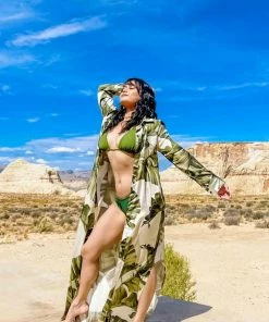 Aguaclara Palm Leaf Tunic Coverup Tops 21 Aguaclara Palm Leaf Tunic Coverup Tops