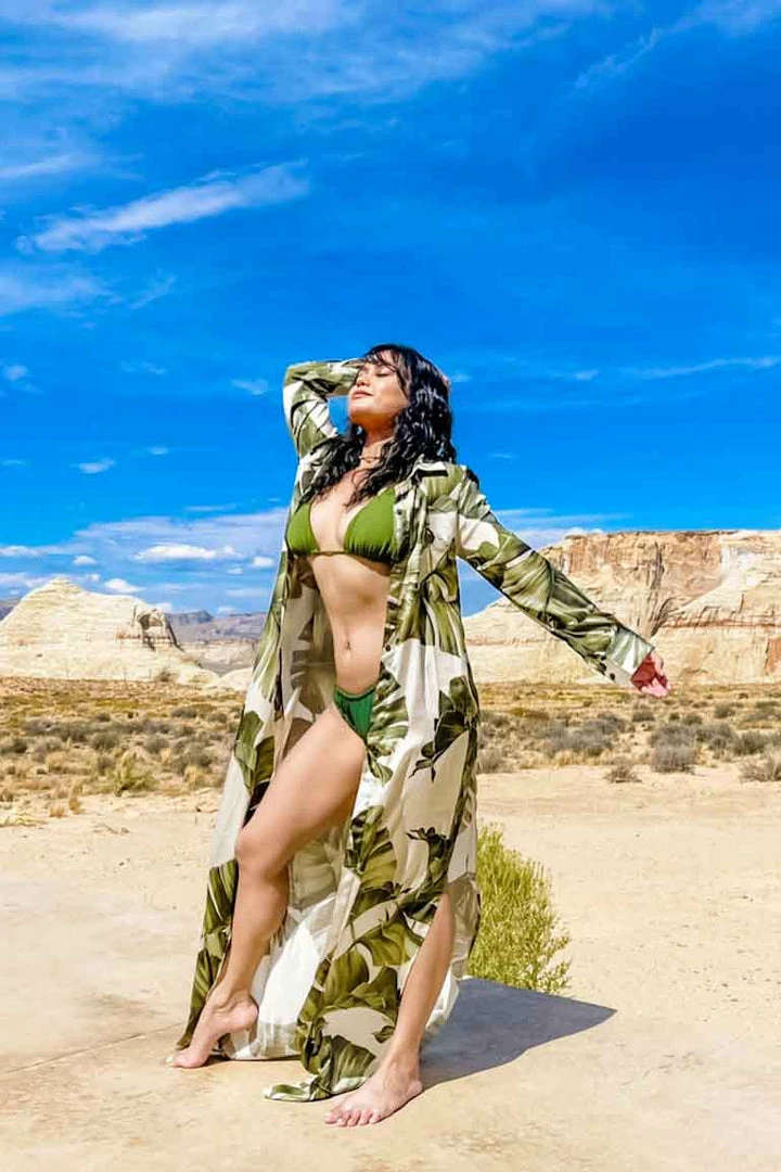 Aguaclara Palm Leaf Tunic Coverup Tops 9 Aguaclara Palm Leaf Tunic Coverup Tops