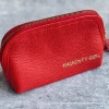 Etsy Red Leather Makeup Bag Medium Accessories