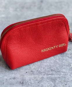 Etsy Red Leather Makeup Bag Medium Accessories