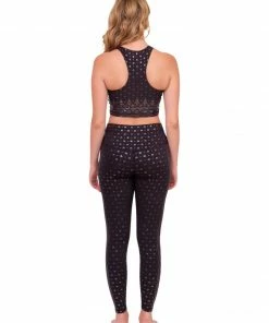 Glyder Metallic Silver & Black Sports Bra Activewear 15 Glyder Metallic Silver & Black Sports Bra Activewear