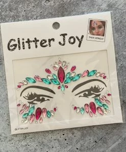 Western Fashion Inc Aqua & Pink Face Jewels Accessories