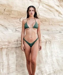 VDM Swim Olive Reversible Ribbed Bikini Bottoms