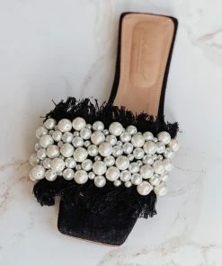 Jessica Caballero Black Fidelina Pearl Flats