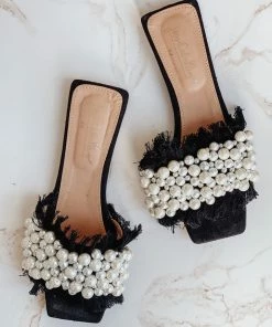 Jessica Caballero Black Fidelina Pearl Flats