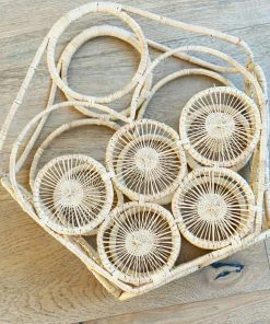 Guadalupe LLC Accessories Natural Woven Basket Purse