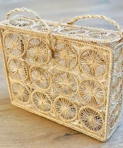 Guadalupe LLC Accessories Woven Straw Picnic Bag