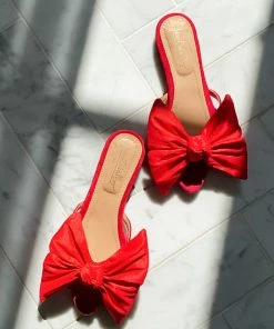 Jessica Caballero Shoes Red Bow Flats