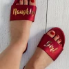 Etsy Burgundy Naughty Girl Slippers Accessories