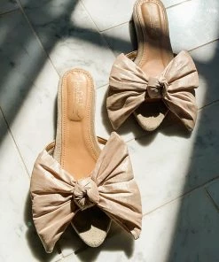 Jessica Caballero Ivory Bow Flats Nudes
